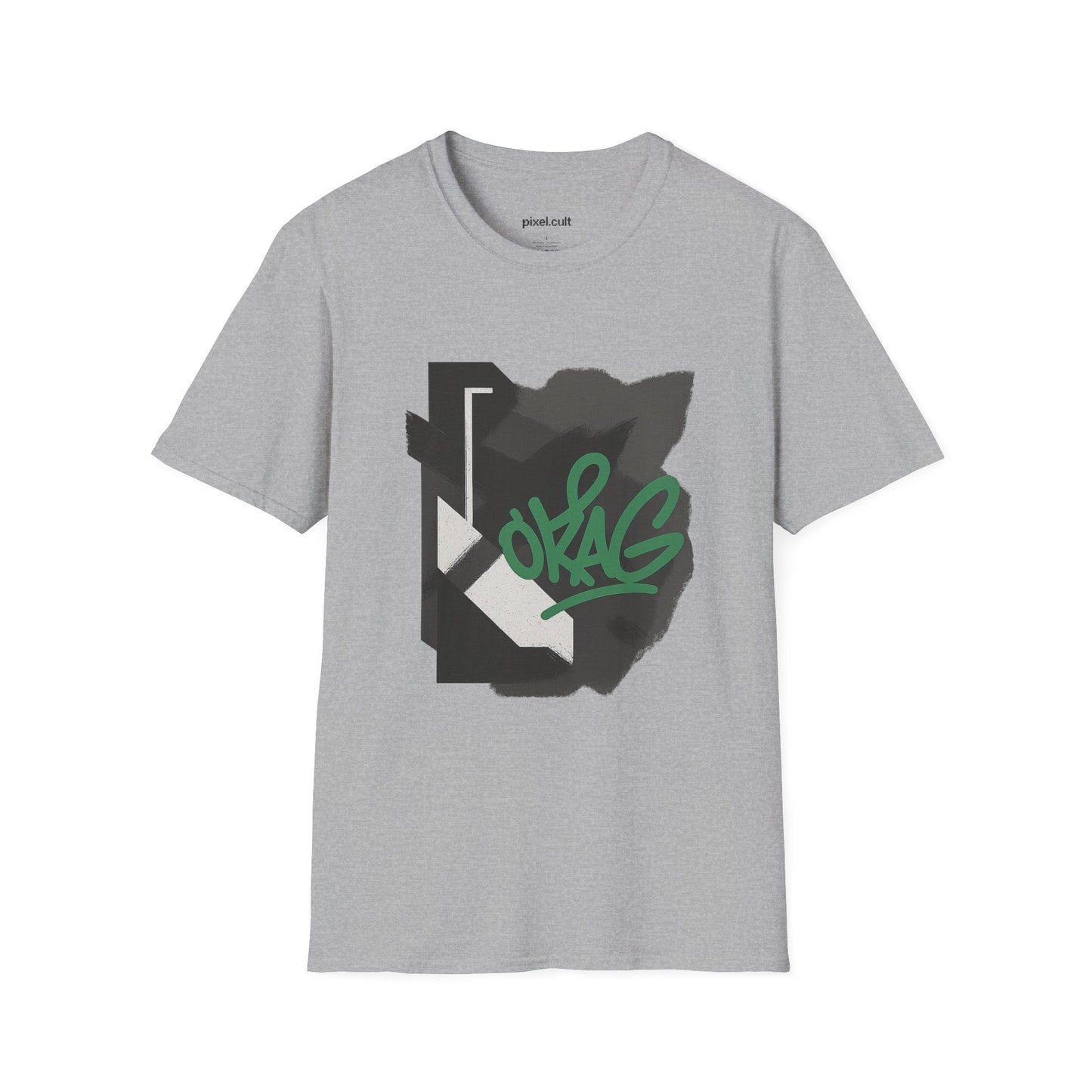 Urban Abstract Green Tag Unisex Softstyle T-Shirt