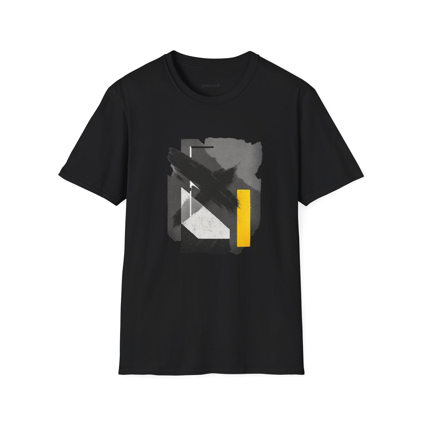 Urban Abstract Yellow Tape Unisex Softstyle T-Shirt