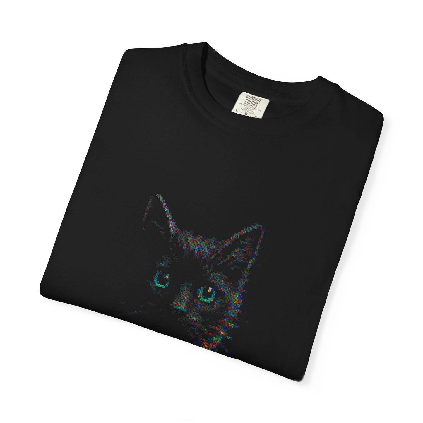 Glitch Kitty Face I Unisex Comfy Garment-Dyed T-Shirt