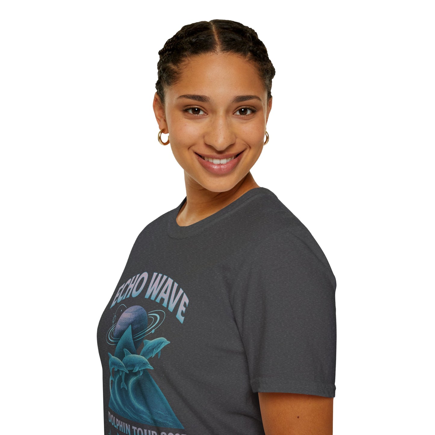Echo Wave Dolphin Tour 2025 Unisex Softstyle T-Shirt