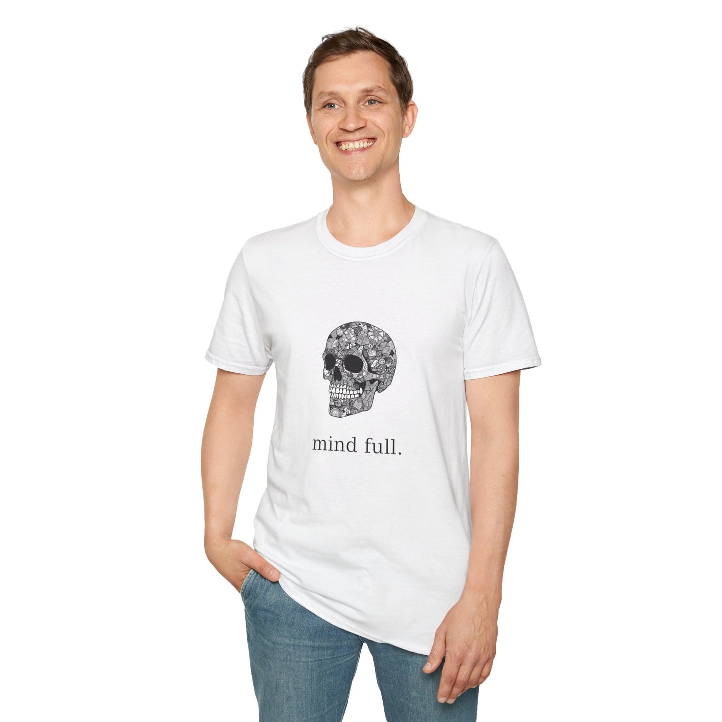 Mind Full Skull Graphic Unisex Softstyle T-Shirt