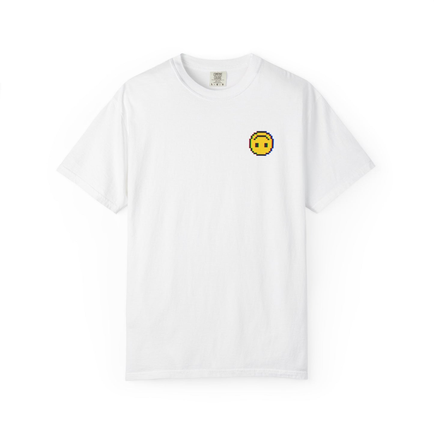 Pixel Upside-Down Smiley Comfy Unisex Garment-Dyed T-Shirt