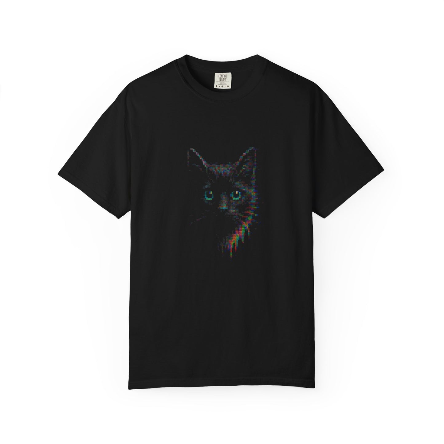 Glitch Kitty Face I Unisex Comfy Garment-Dyed T-Shirt