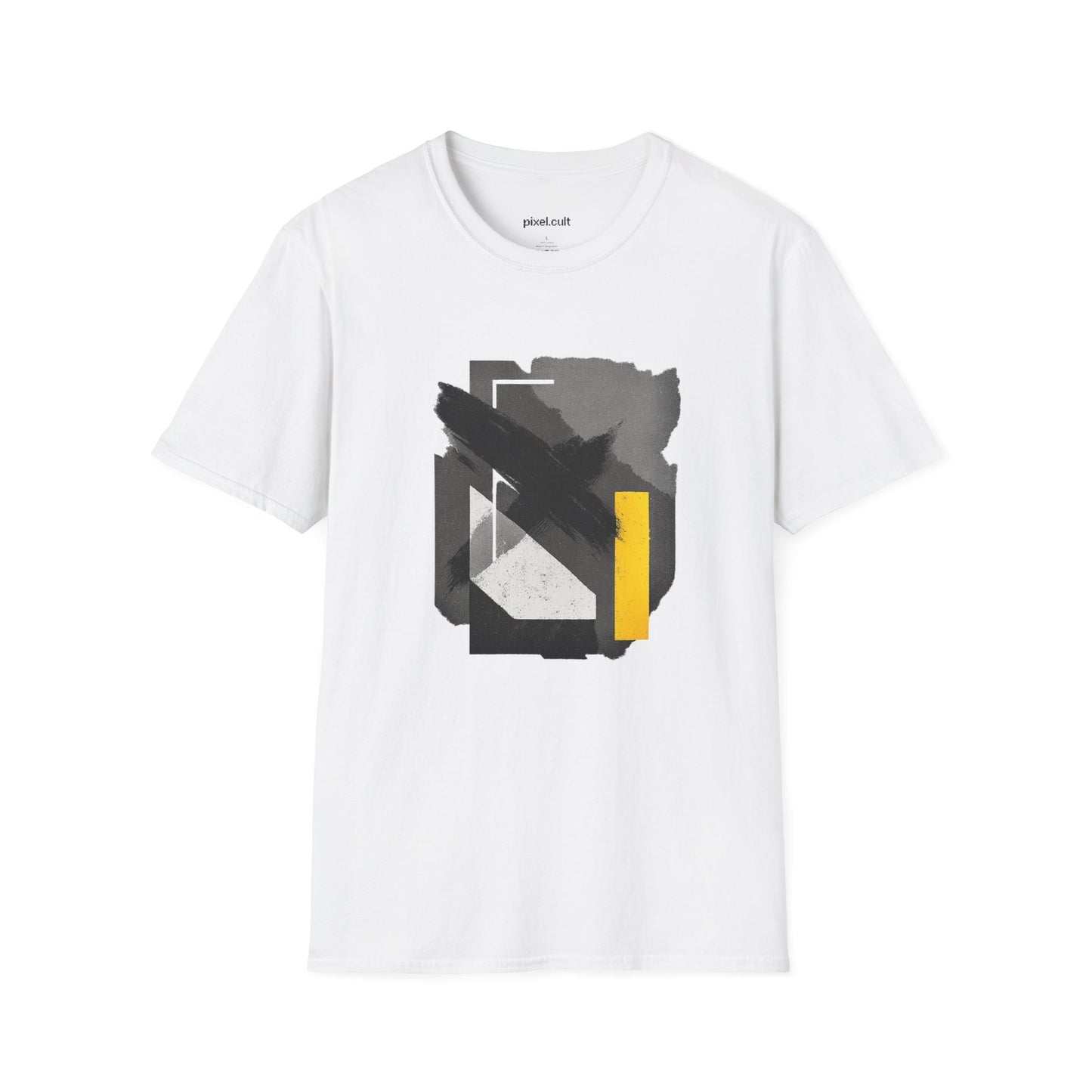Urban Abstract Yellow Tape Unisex Softstyle T-Shirt