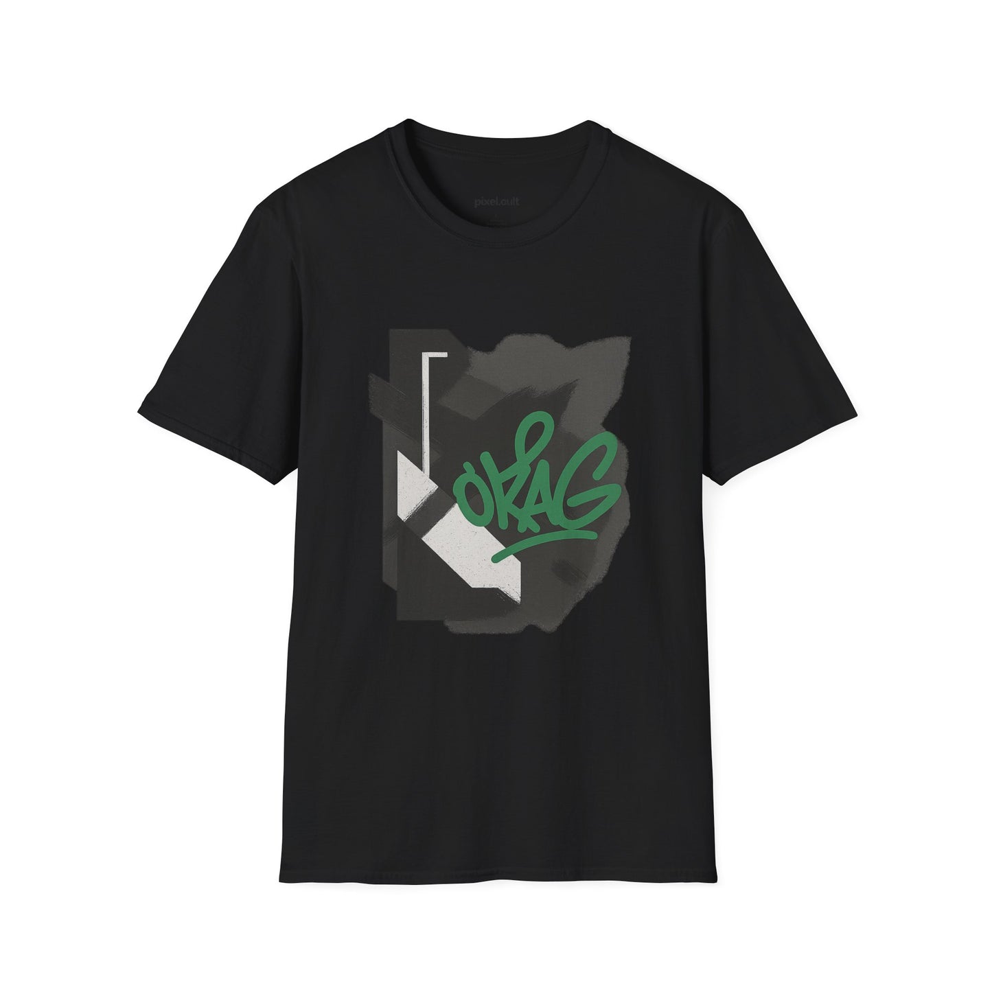 Urban Abstract Green Tag Unisex Softstyle T-Shirt