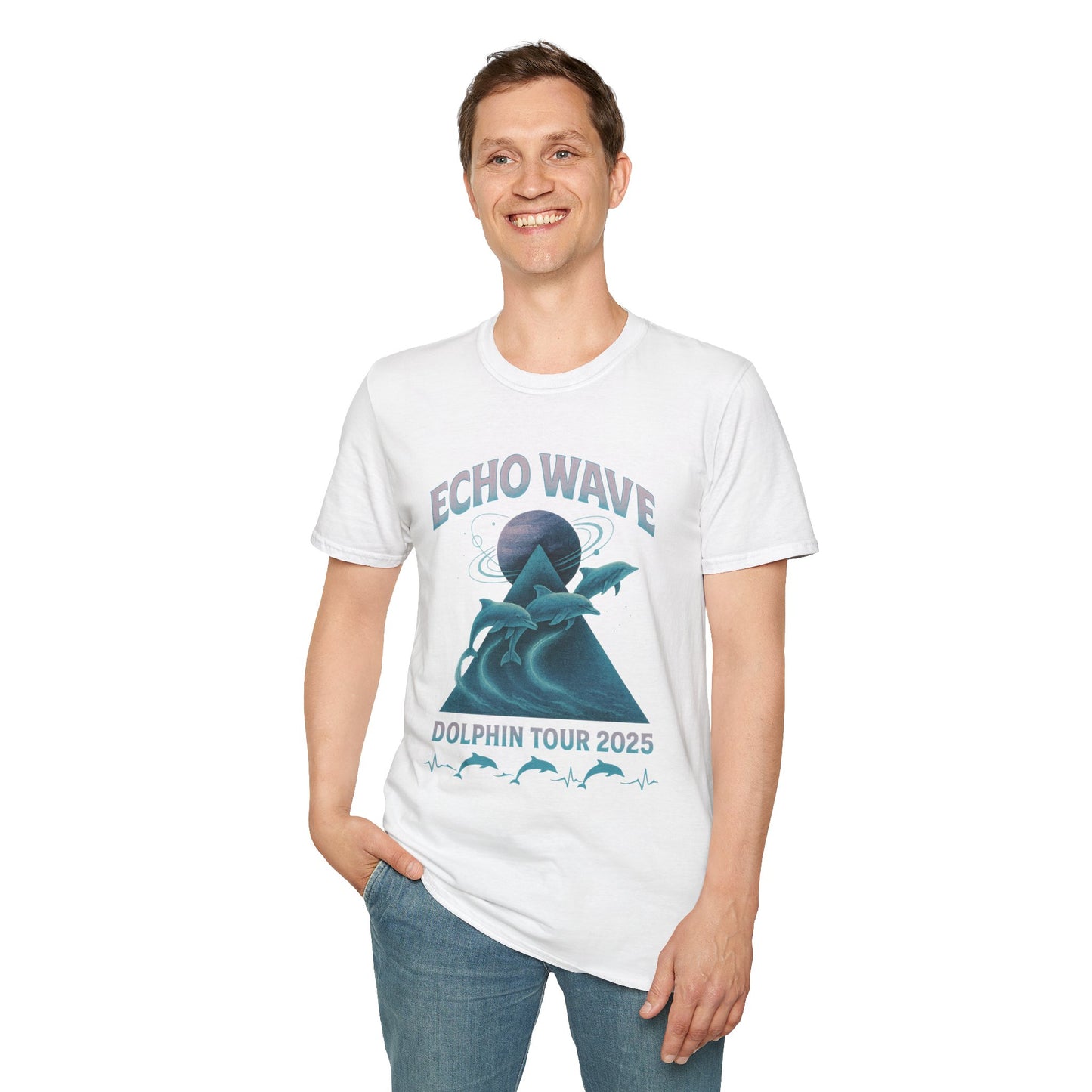 Echo Wave Dolphin Tour 2025 Unisex Softstyle T-Shirt