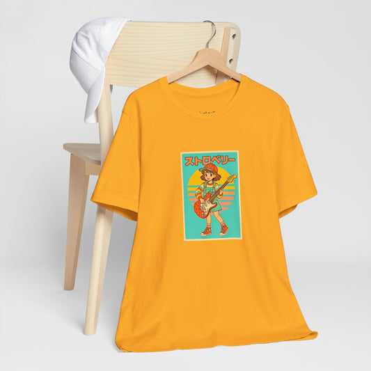 Retro Strawberry Anime Premium Unisex Jersey Tee