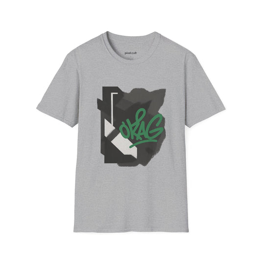 Urban Abstract Green Tag Unisex Softstyle T-Shirt