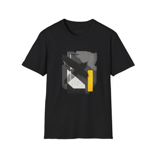 Urban Abstract Yellow Tape Unisex Softstyle T-Shirt