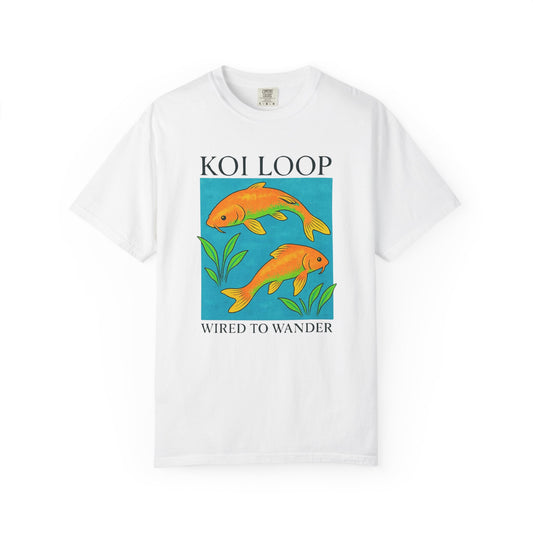 Koi Loop Comfy Unisex Garment-Dyed Tee