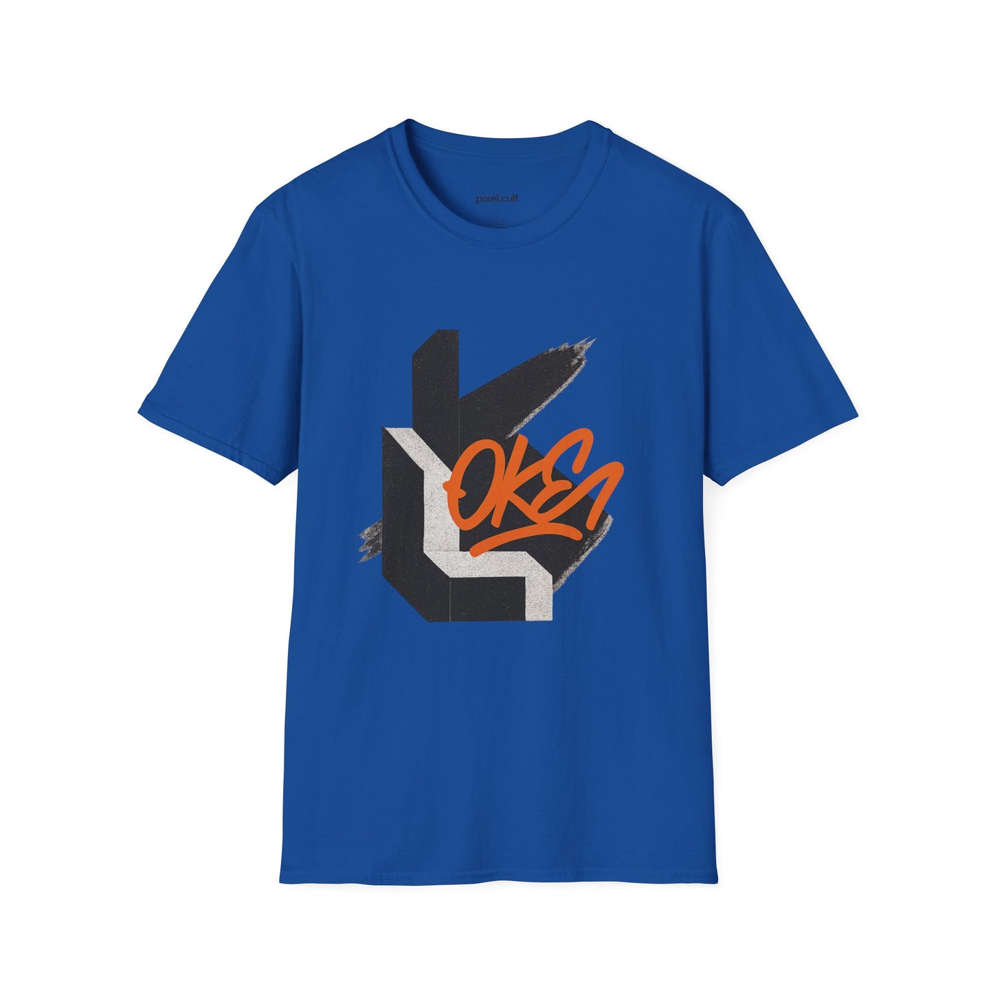 Urban Abstract Orange Tag Unisex Softstyle T-Shirt