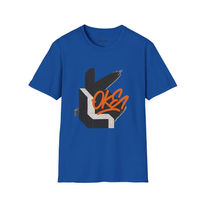 Urban Abstract Orange Tag Unisex Softstyle T-Shirt