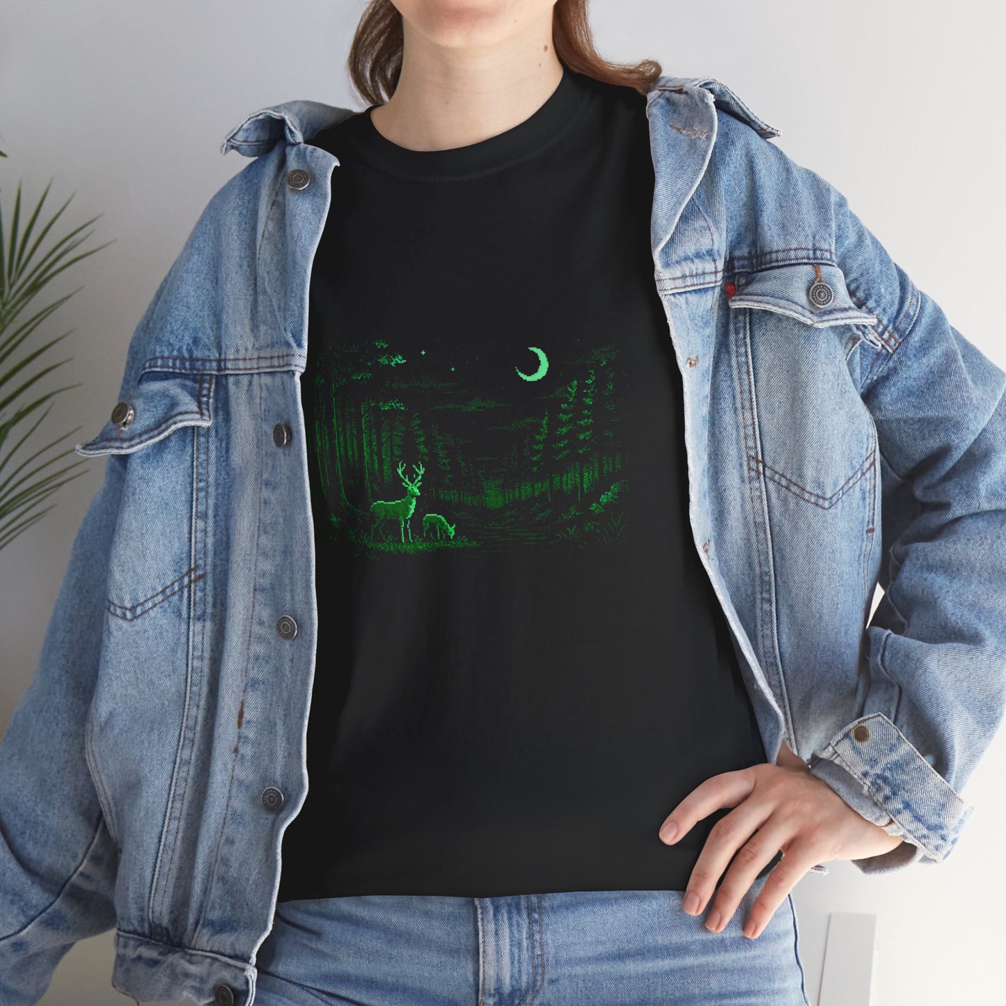 Moonlit Forest Unisex Heavy Cotton T-shirt