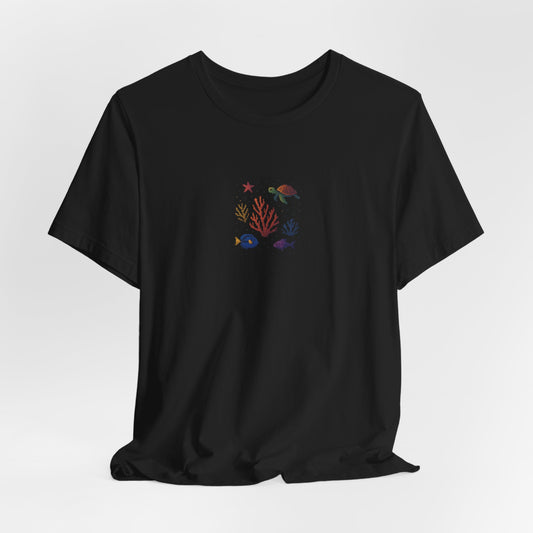 Pixelated Ocean Creatures II Premium Unisex Jersey Tee