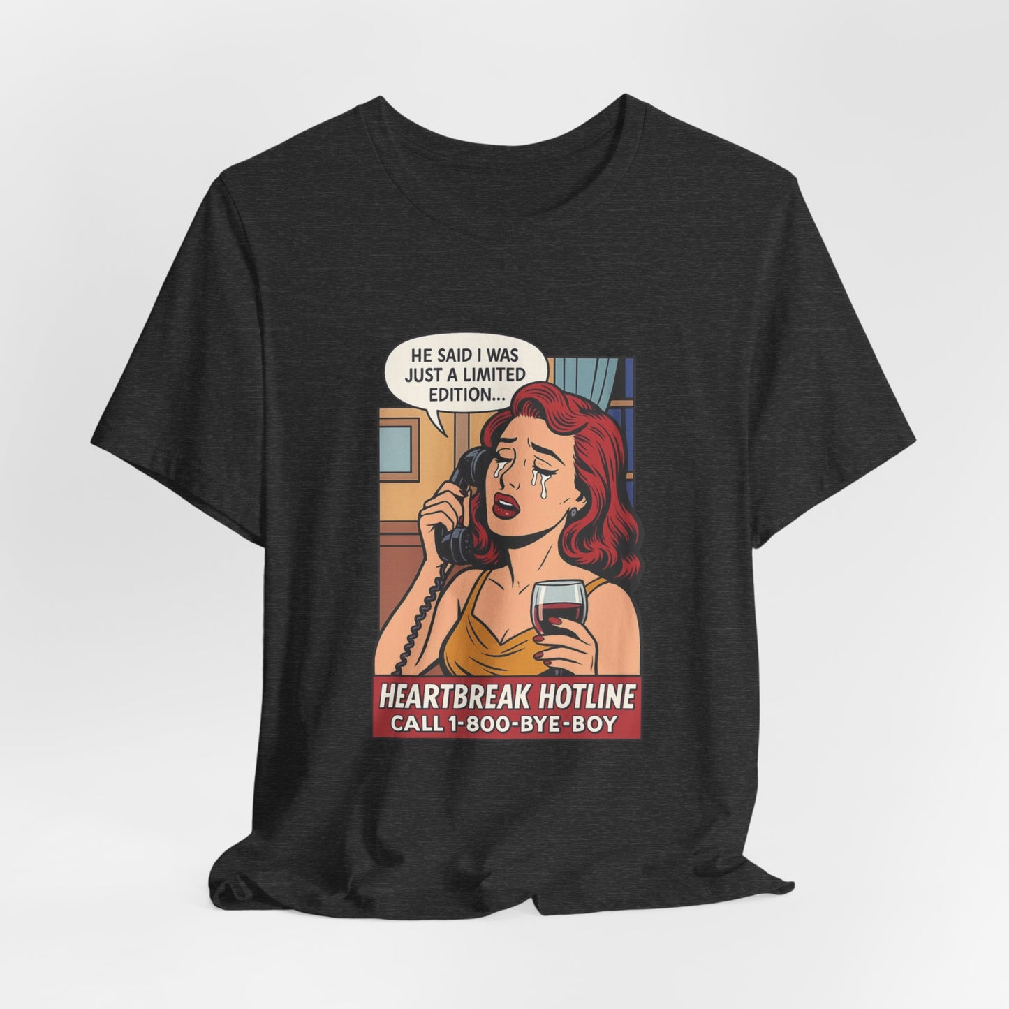 Heartbreak Hotline Vintage Style Premium Unisex Jersey Tee