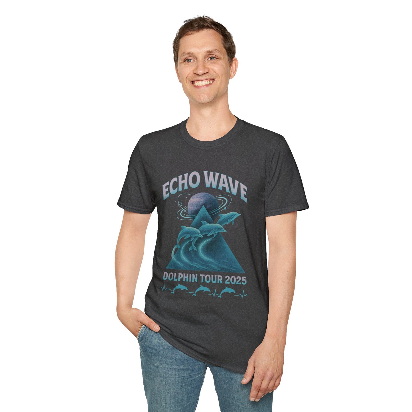 Echo Wave Dolphin Tour 2025 Unisex Softstyle T-Shirt