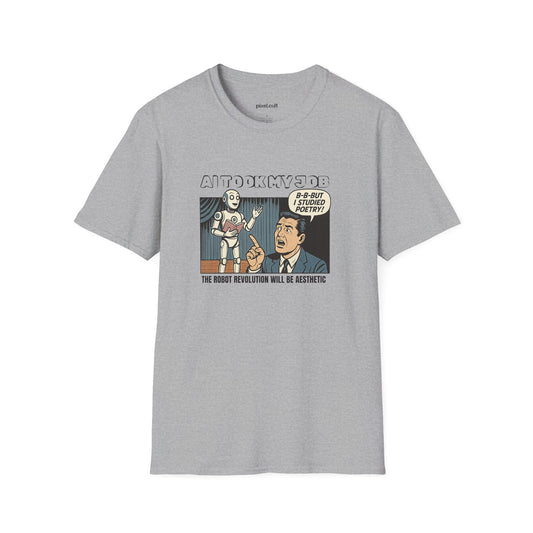 AI Took My Job Comic Unisex Softstyle T-shirt