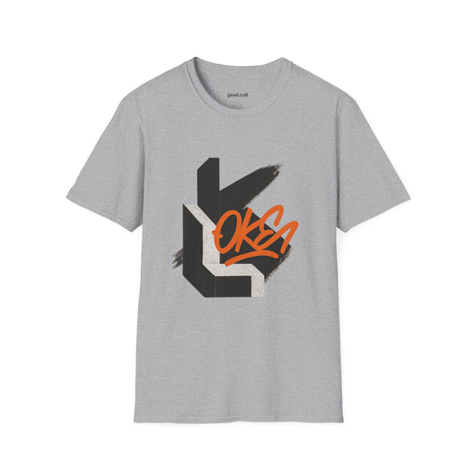 Urban Abstract Orange Tag Unisex Softstyle T-Shirt