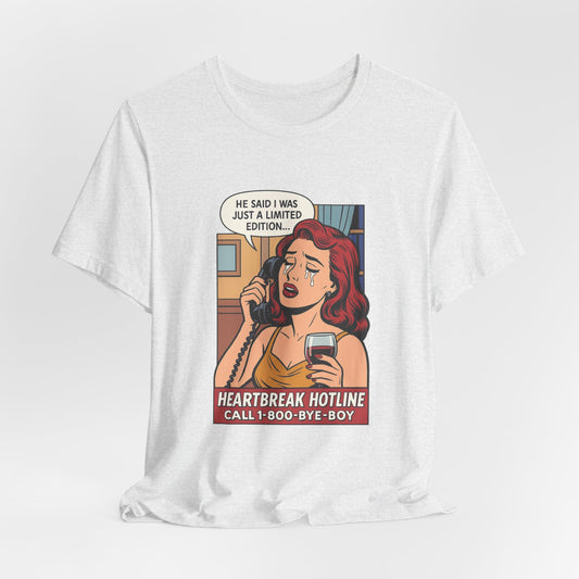 Heartbreak Hotline Vintage Style Premium Unisex Jersey Tee