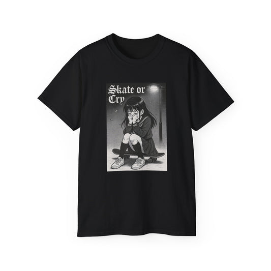Skate or Cry Anime Unisex Ultra Cotton T-Shirt