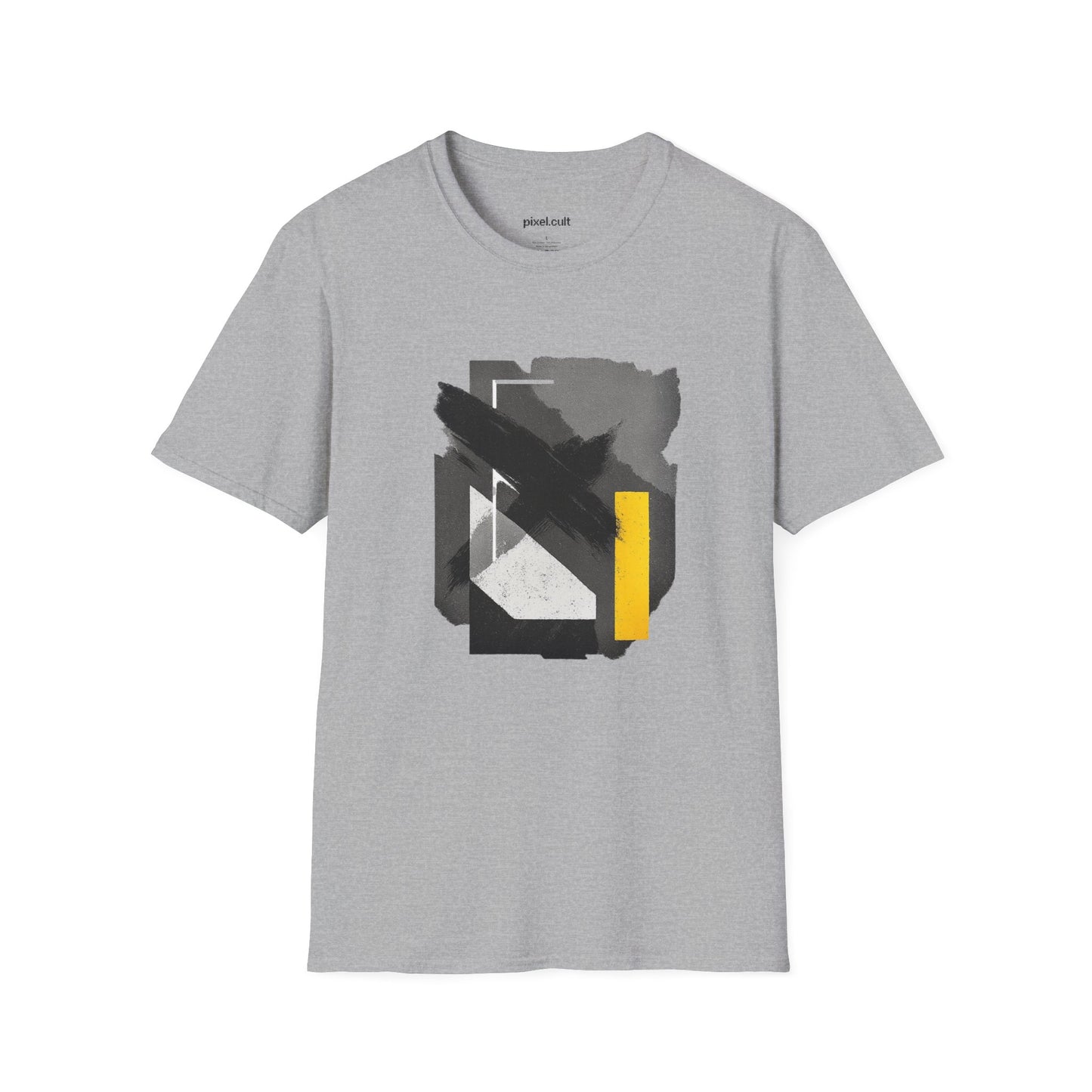 Urban Abstract Yellow Tape Unisex Softstyle T-Shirt