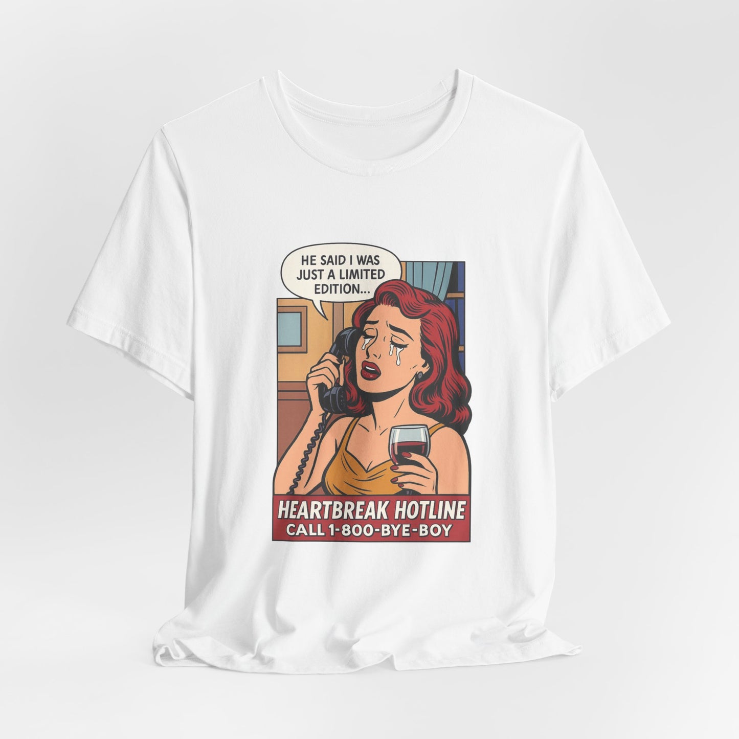 Heartbreak Hotline Vintage Style Premium Unisex Jersey Tee