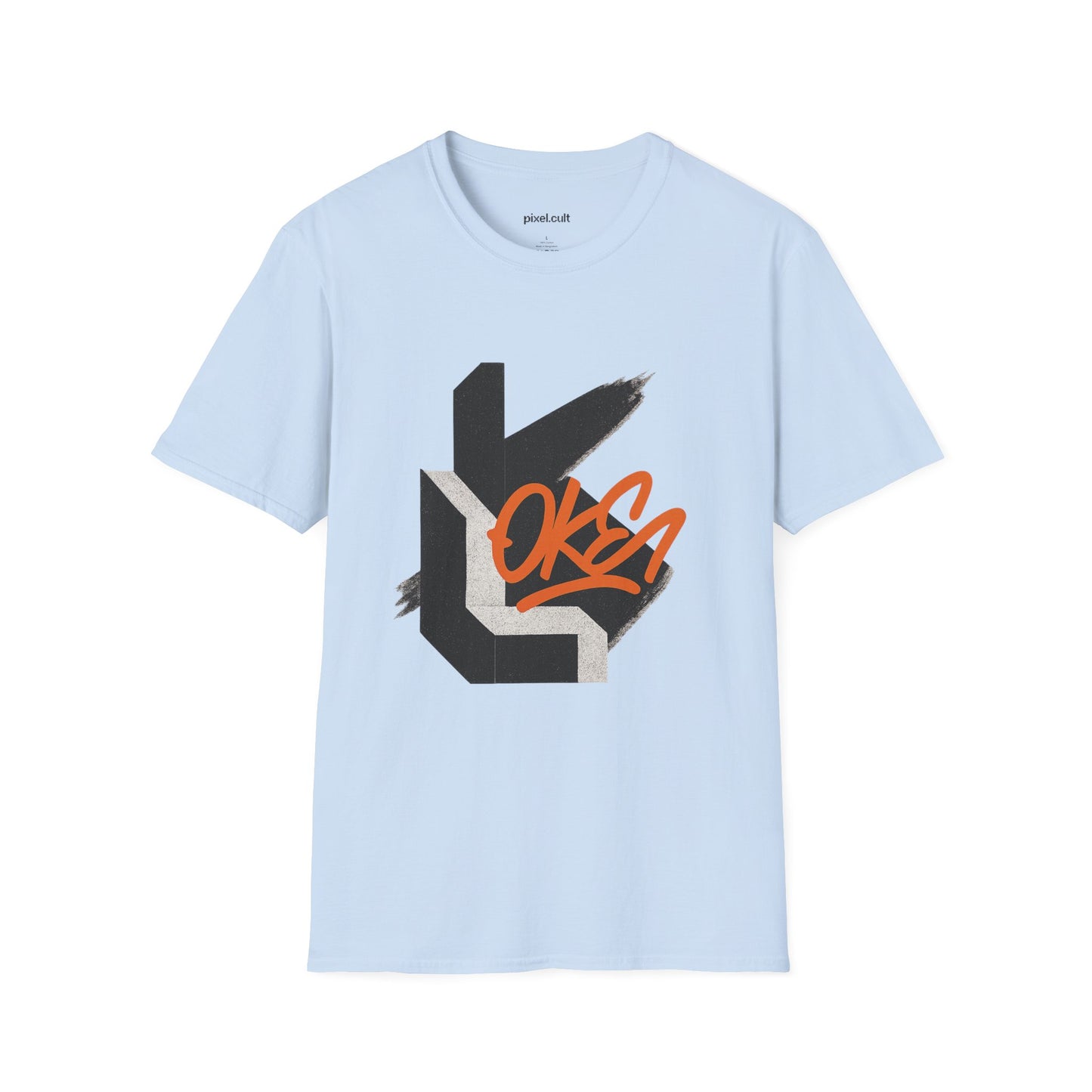 Urban Abstract Orange Tag Unisex Softstyle T-Shirt