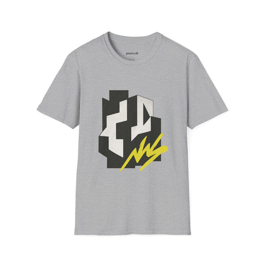 Urban Abstract Yellow Tag Unisex Softstyle T-Shirt