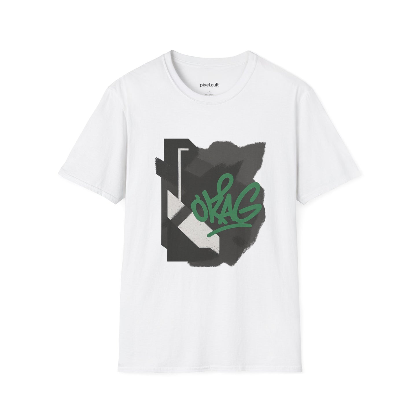 Urban Abstract Green Tag Unisex Softstyle T-Shirt