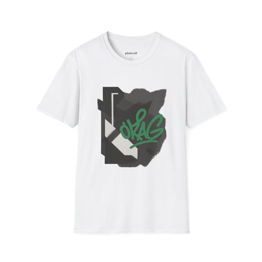 Urban Abstract Green Tag Unisex Softstyle T-Shirt
