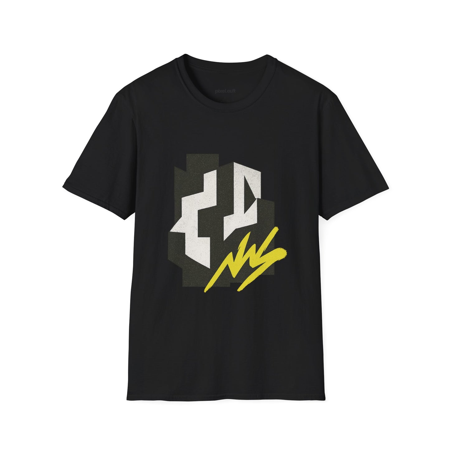 Urban Abstract Yellow Tag Unisex Softstyle T-Shirt