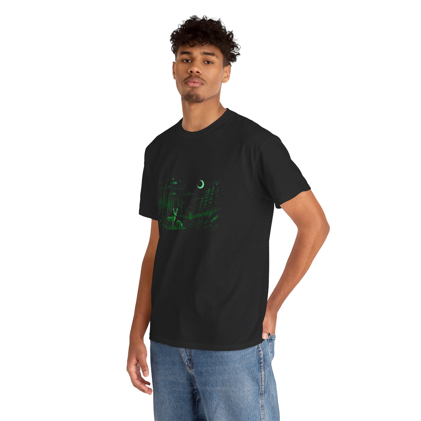 Moonlit Forest Unisex Heavy Cotton T-shirt