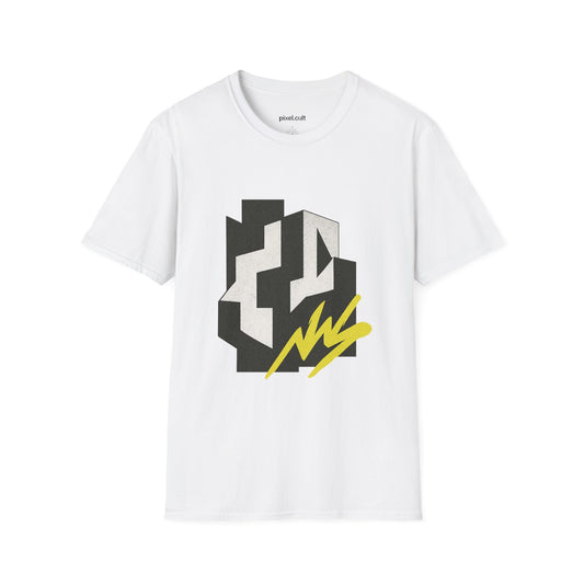 Urban Abstract Yellow Tag Unisex Softstyle T-Shirt